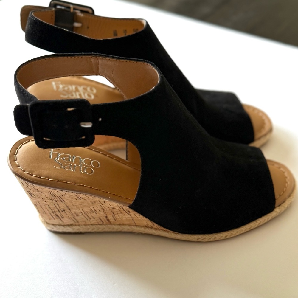Franco Sarto Black Wedge Shoes Versatile and Comfortable Size 8M Never Worn